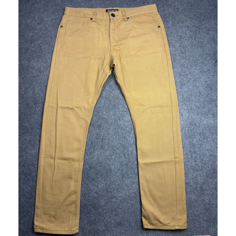 Jeanetix Men's Mustard Jeans 36x30 Straight Fit 5 Pocket Denim Pants Casual